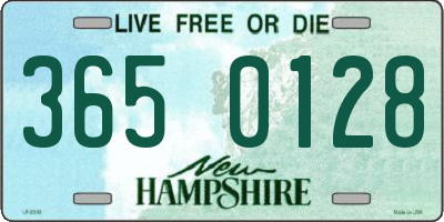 NH license plate 3650128