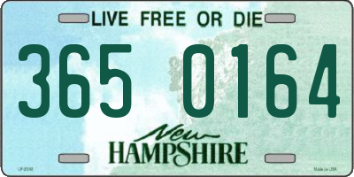 NH license plate 3650164