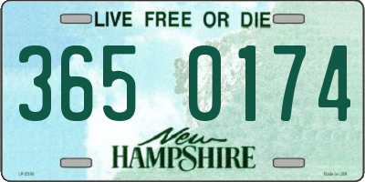 NH license plate 3650174