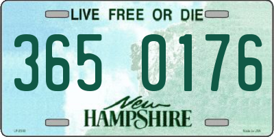 NH license plate 3650176