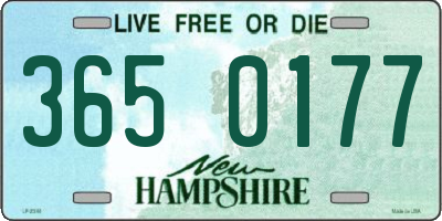 NH license plate 3650177