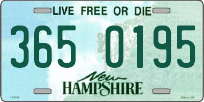 NH license plate 3650195