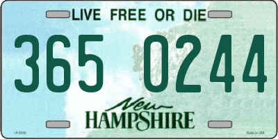 NH license plate 3650244