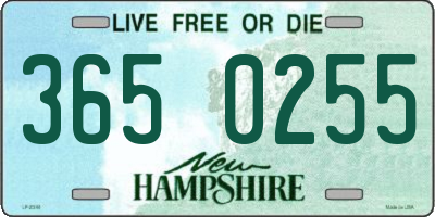 NH license plate 3650255