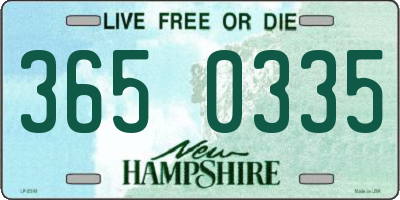 NH license plate 3650335