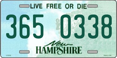 NH license plate 3650338