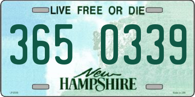 NH license plate 3650339