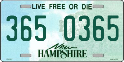 NH license plate 3650365