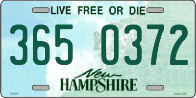 NH license plate 3650372