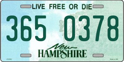 NH license plate 3650378