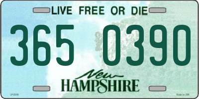 NH license plate 3650390