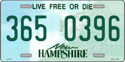 NH license plate 3650396