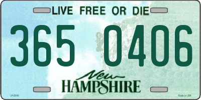 NH license plate 3650406
