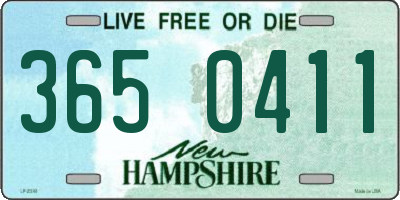 NH license plate 3650411