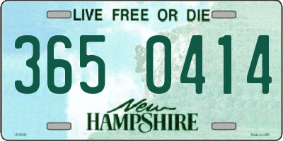 NH license plate 3650414