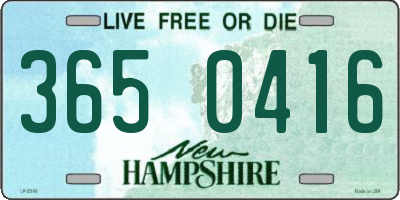 NH license plate 3650416