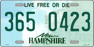 NH license plate 3650423