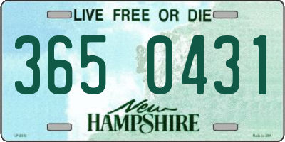NH license plate 3650431
