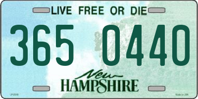 NH license plate 3650440