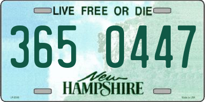 NH license plate 3650447