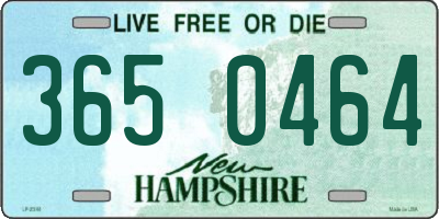 NH license plate 3650464