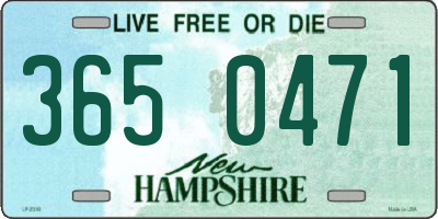 NH license plate 3650471