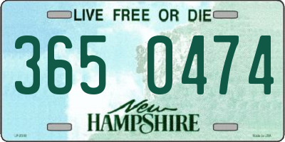NH license plate 3650474