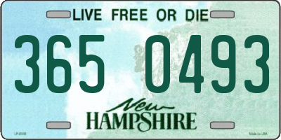 NH license plate 3650493