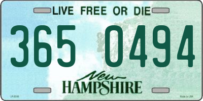 NH license plate 3650494