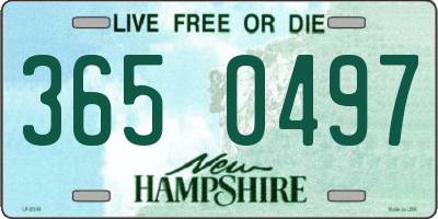NH license plate 3650497