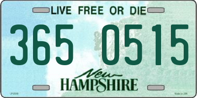 NH license plate 3650515