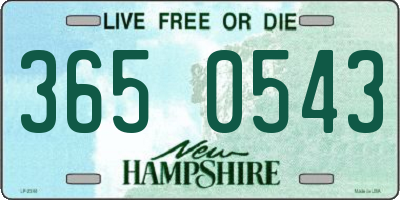 NH license plate 3650543