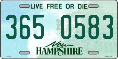 NH license plate 3650583