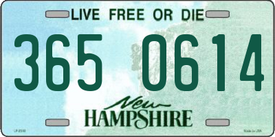 NH license plate 3650614