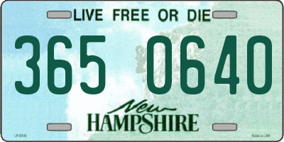 NH license plate 3650640