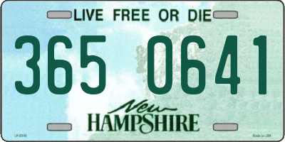 NH license plate 3650641