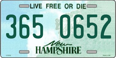 NH license plate 3650652