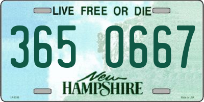 NH license plate 3650667