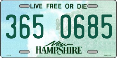 NH license plate 3650685
