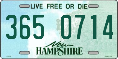 NH license plate 3650714