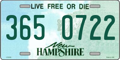 NH license plate 3650722