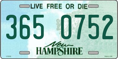 NH license plate 3650752