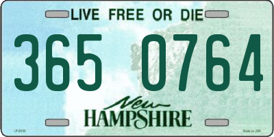 NH license plate 3650764