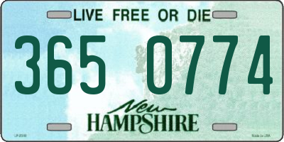 NH license plate 3650774