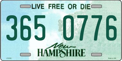 NH license plate 3650776