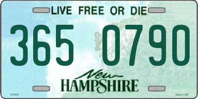 NH license plate 3650790