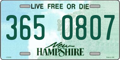 NH license plate 3650807