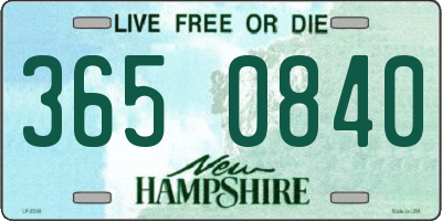 NH license plate 3650840