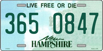 NH license plate 3650847