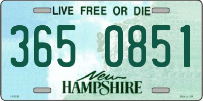 NH license plate 3650851